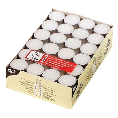 Papstar 15230 Wachskerze Zylinder Weiß 72 Stück(e)