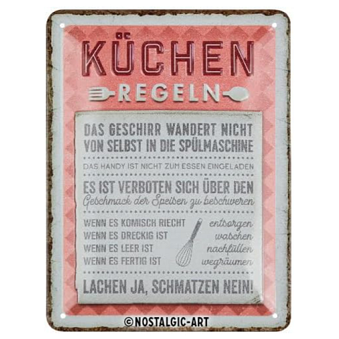 Nostalgic Art 45104975 Dekoratives Schild & Tafel für drinnen Metall Mehrfarbig