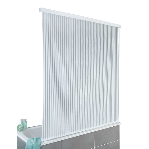 WENKO 23864100 Duschvorhang Aluminium, Polyethylen-Vinylacetat (PEVA) Weiß