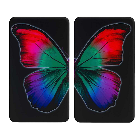 WENKO Papillon Küchen-Schneidebrett Rechteckig Glas, Kunststoff Mehrfarbig