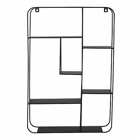Bloomingville 82052204 Regal Wandverteiler Eisen, Metall Schwarz
