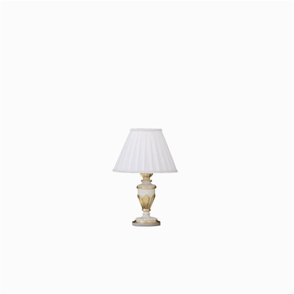 Ideal Lux Firenze TL1 Small Tischleuchte E27 Gold, Weiß