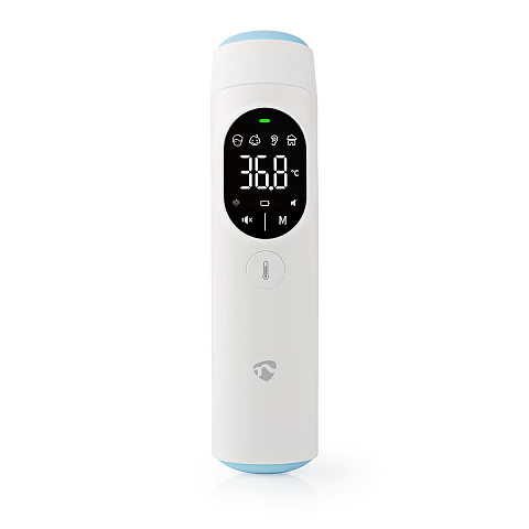 Nedis BTHTIR10WT Digitales Fieberthermometer Fernabtastthermometer Weiß Ohr, Stirn Sensor
