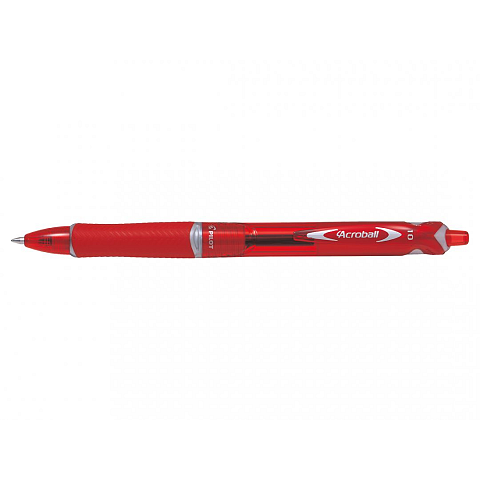 Pilot Acroball Rot Clip-on-Einziehkugelschreiber Medium