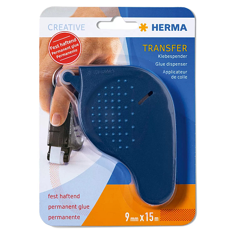 HERMA Klebespender Transfer, fest haftend blau, 15 m