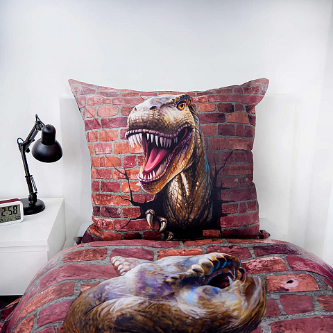 HERDING Young Collection Bettwäsche-Set 'Dino 3D' - 70-x-90-cm-140-x-200-cm-at