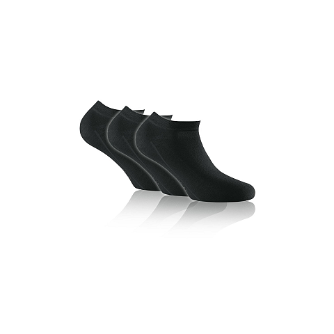 Rohner Sneaker Unisex Crew-Socken Schwarz 3 Paar(e)