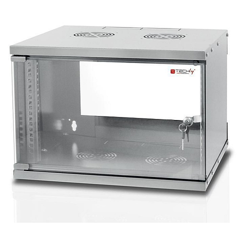 Techly I-CASE EL-1006G32 Rack 6U Wandmontiertes Regal Grau