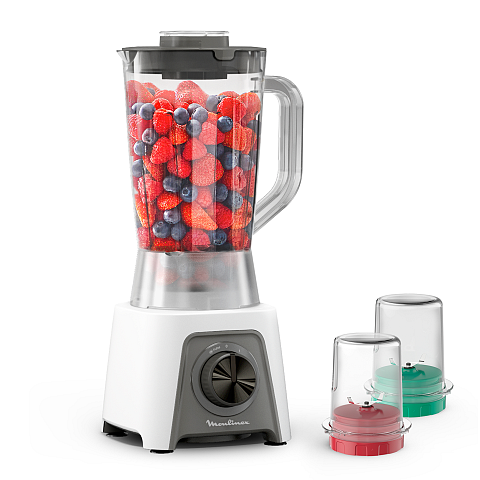 Moulinex Blendeo+ LM2C3110 Mixer 1,5 l Tischplatten-Mixer 450 W Grau, Weiß