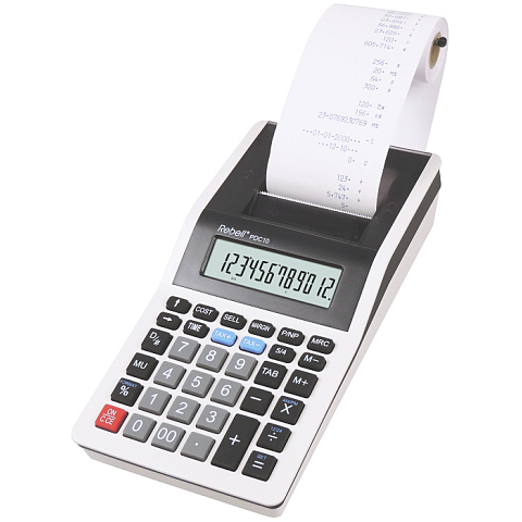 Rebell PDC 10 Taschenrechner Desktop Druckrechner Grau