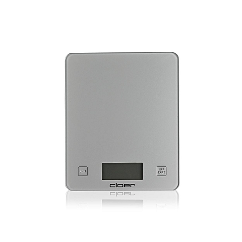 Cloer 6878 Küchenwaage Silber Arbeitsplatte Quadratisch Elektronische Küchenwaage