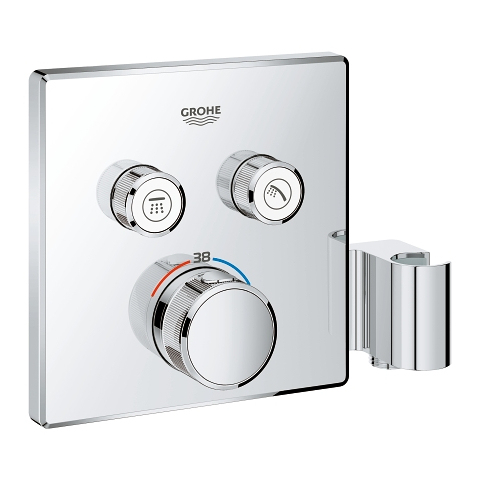 GROHE THERMOSTAT MIT 2 ABSPERRVENTILEN UND INTEGRIERTEM BRAUSEHALTER
