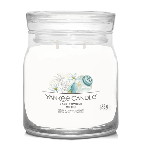 Yankee Candle Baby Powder Wachskerze Zylinder Mandel Weiß 1 Stück(e)
