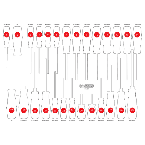 KS Tools 811.0027-97 Werkzeugkoffer-Zubehör