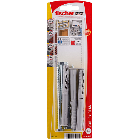 Fischer 503784 Schraubanker/Dübel 4 Stück(e) Schrauben- & Dübelsatz 100 mm