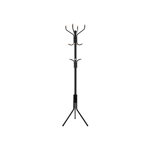Songmics RCR19B Gaderobe Bodenstehend 8 Haken Schwarz