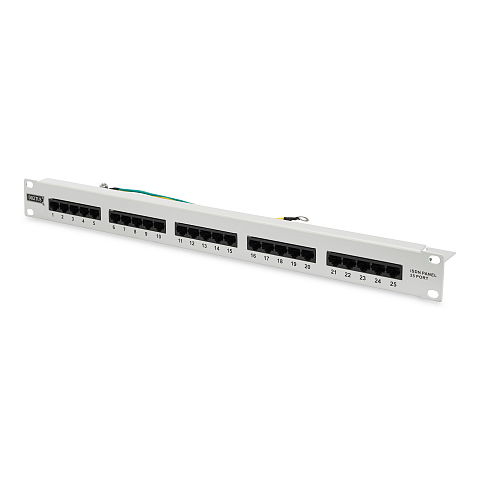 Digitus CAT 3 ISDN Patch Panel, ungeschirmt