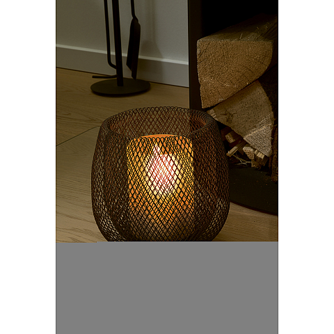 Philippi Mesh Kerzenständer Glas, Stahl Schwarz
