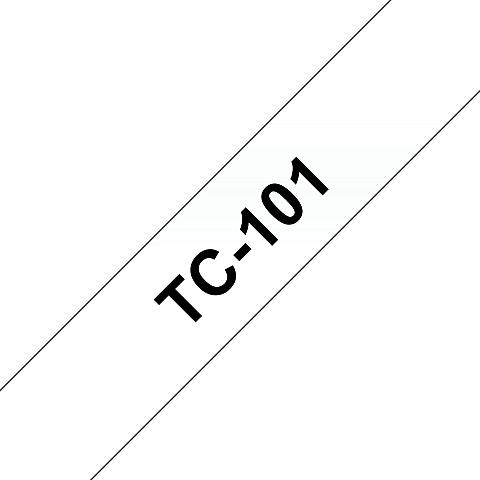 Brother TC-101 Etiketten erstellendes Band Schwarz auf transparent