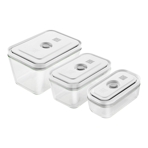 ZWILLING FRESH & SAVE Rechteckig Box Grau, Transparent 3 Stück(e)