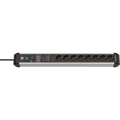 Brennenstuhl 1391010800 Verlängerungskabel 3 m 8 AC-Ausgänge Drinnen Schwarz, Silber