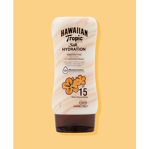 Hawaiian Tropic Silk Hydration Protective Sun Lotion SPF 15 Sonnenschutzlotion Körper 12 h Erwachsene