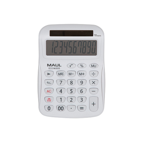 MAUL ECO MJ555 Taschenrechner Desktop Einfacher Taschenrechner Weiß