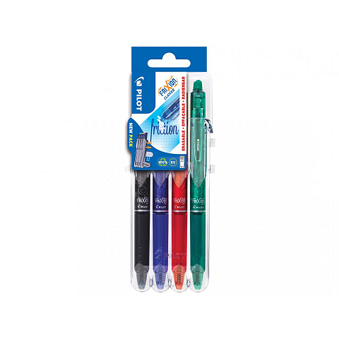 Pilot FriXion Ball Clicker 0.7 Schwarz, Blau, Grün, Rot 4 Stück(e)