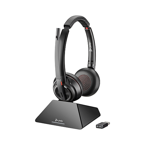 HP Poly Savi 8220 UC DECT 1880-1900 MHz USB-A-Headset, zertifiziert für Microsoft Teams