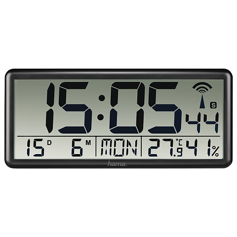 Hama Jumbo Digitale Uhr Rechteck Schwarz