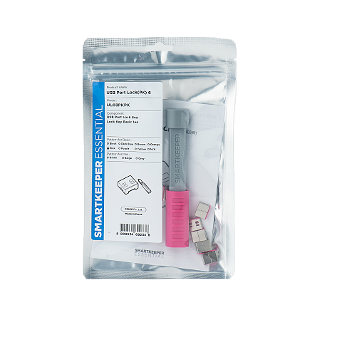 Smartkeeper UL03PKPK Schnittstellenblockierung Schnittstellenblockierung + Schlüssel USB Typ-A Pink 1 Stück(e)