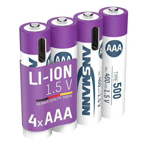 Ansmann 1311-0028 Haushaltsbatterie Wiederaufladbarer Akku AAA Lithium-Ion (Li-Ion)