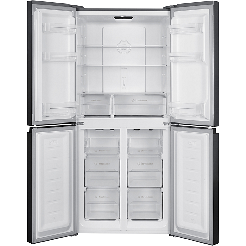 Indesit Total No Frost INGF 6421 XP4UK Kühl- und Gefrierkombination Freistehend 421 l Silber, Edelstahl