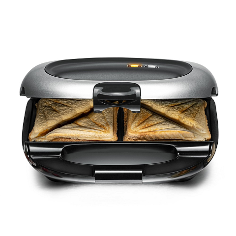 Rommelsbacher ST 1000 Sandwich-Toaster 1000 W Schwarz, Silber