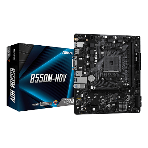 Asrock B550M-HDV AMD B550 Sockel AM4 micro ATX