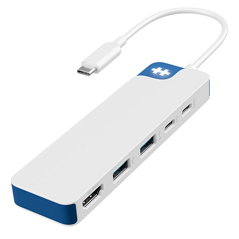HYPER HD4101BUGL Schnittstellen-Hub USB Typ-C 5000 Mbit/s Blau, Weiß