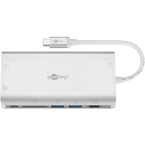 Goobay 49850 Schnittstellen-Hub USB Typ-C 5000 Mbit/s Silber