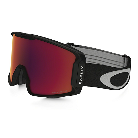 Oakley Line Miner Wintersportbrille Schwarz Unisex Rot Sphärisches Brillenglas