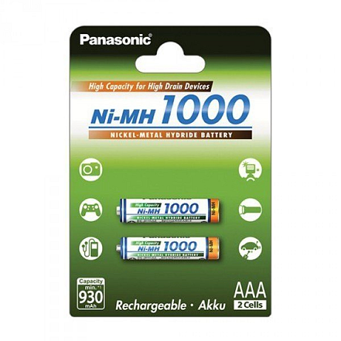Panasonic BK-4HGAE/2BE Haushaltsbatterie Wiederaufladbarer Akku AAA Nickel-Metallhydrid (NiMH)