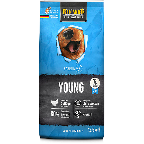Belcando 560025 Hunde-Trockenfutter 12,5 kg Junior Geflügel, Reis
