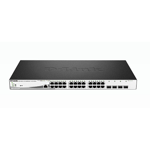 D-Link DGS-1210-28MP/E Netzwerk-Switch Managed L2 Gigabit Ethernet (10/100/1000) Power over Ethernet (PoE) 1U Schwarz, Grau