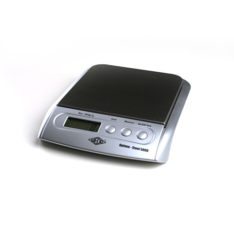 Wedo Electronic Scale OPTIMO Steel 5000 Elektronische Postwaage Silber