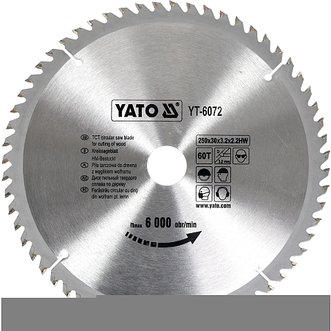 Yato YT-6072 Kreissägeblatt 25 cm 1 Stück(e)