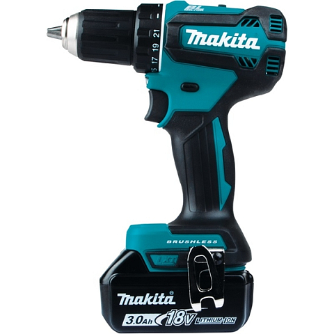 Makita DDF485RFJ Bohrmaschine 1900 RPM Ohne Schlüssel 1,7 kg Schwarz, Blau