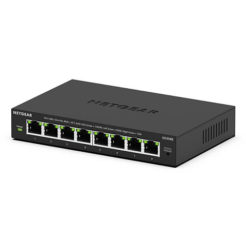 NETGEAR GS308E Managed L2/L3 Gigabit Ethernet (10/100/1000) Schwarz