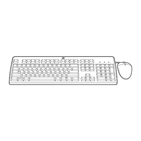 HPE 638214-B21 Tastatur Maus enthalten USB Russisch Schwarz