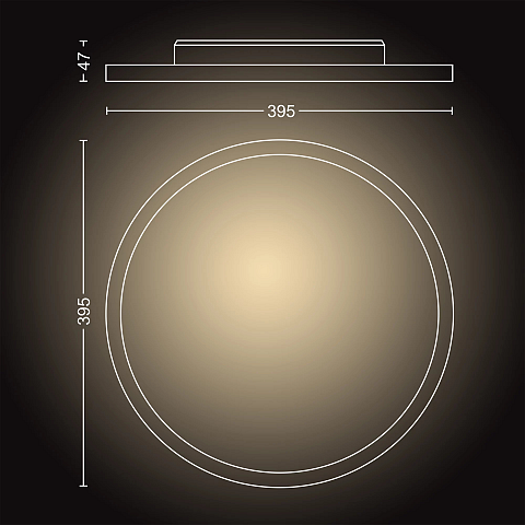 Philips Hue White ambience Hue Aurelle Runde Panelleuchte
