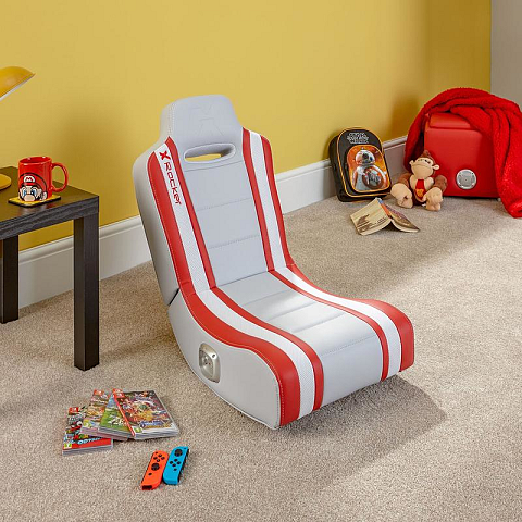 X Rocker Shadow 2.0 Konsolen-Gamingstuhl Gepolsterter Sitz Rot, Weiß