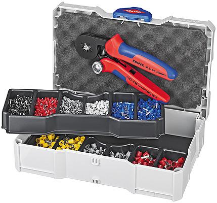 Knipex 97 90 09 Kabel-Crimper Crimpwerkzeug Blau, Rot