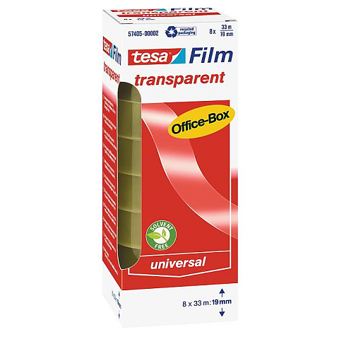 TESA 57405 Schreibwaren-Klebeband 33 m Polypropylen (PP) Transparent 8 Stück(e)
